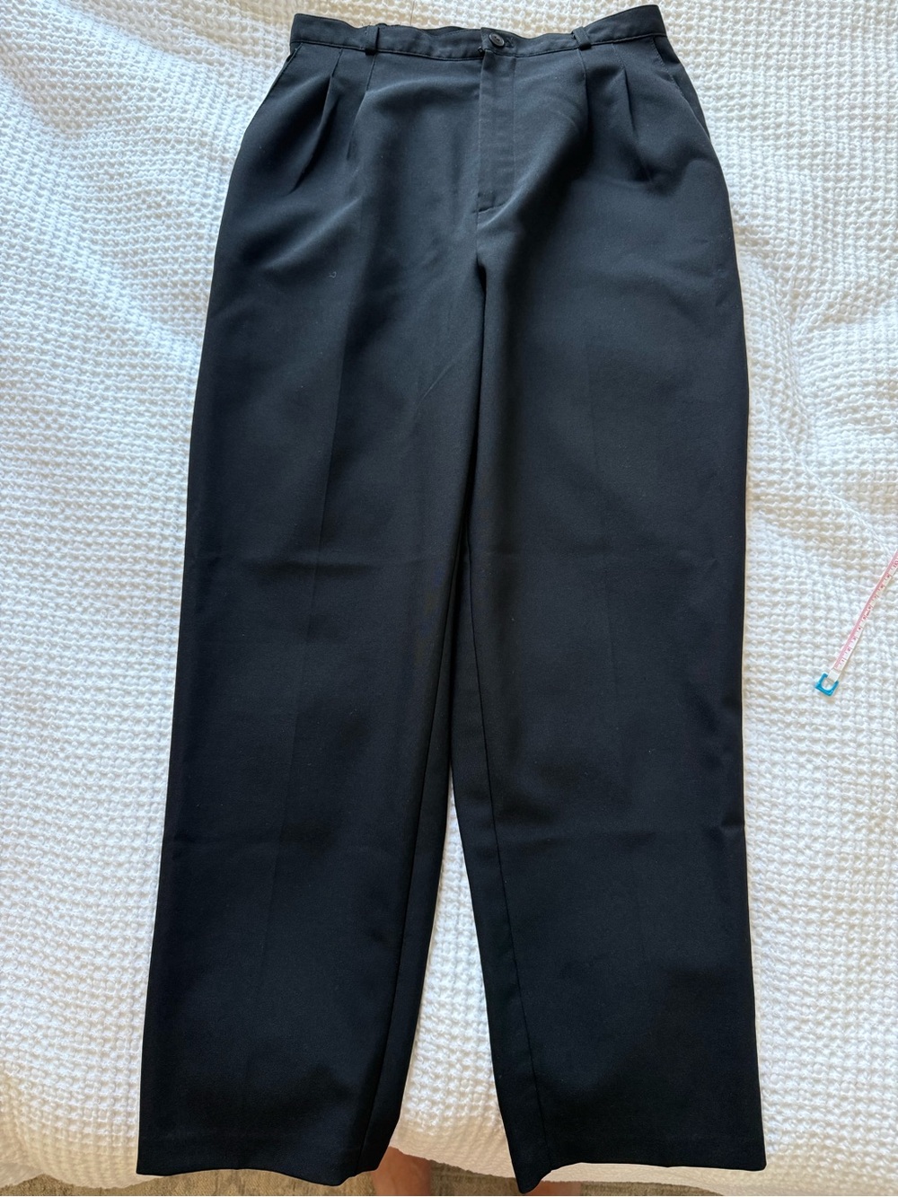 VINTAGE Kathie Lee Collection Black High-Waist Pleated Trousers